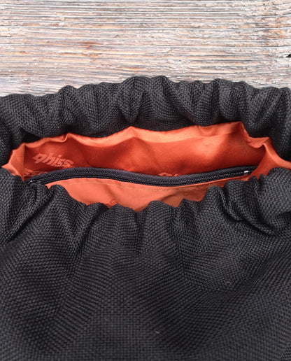 Drawstring Bag in mix cotton Pinecone Black