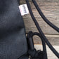 Drawstring Bag in vegan Leather Desert Black