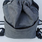 Drawstring Bag in vegan Leather Desert Grey