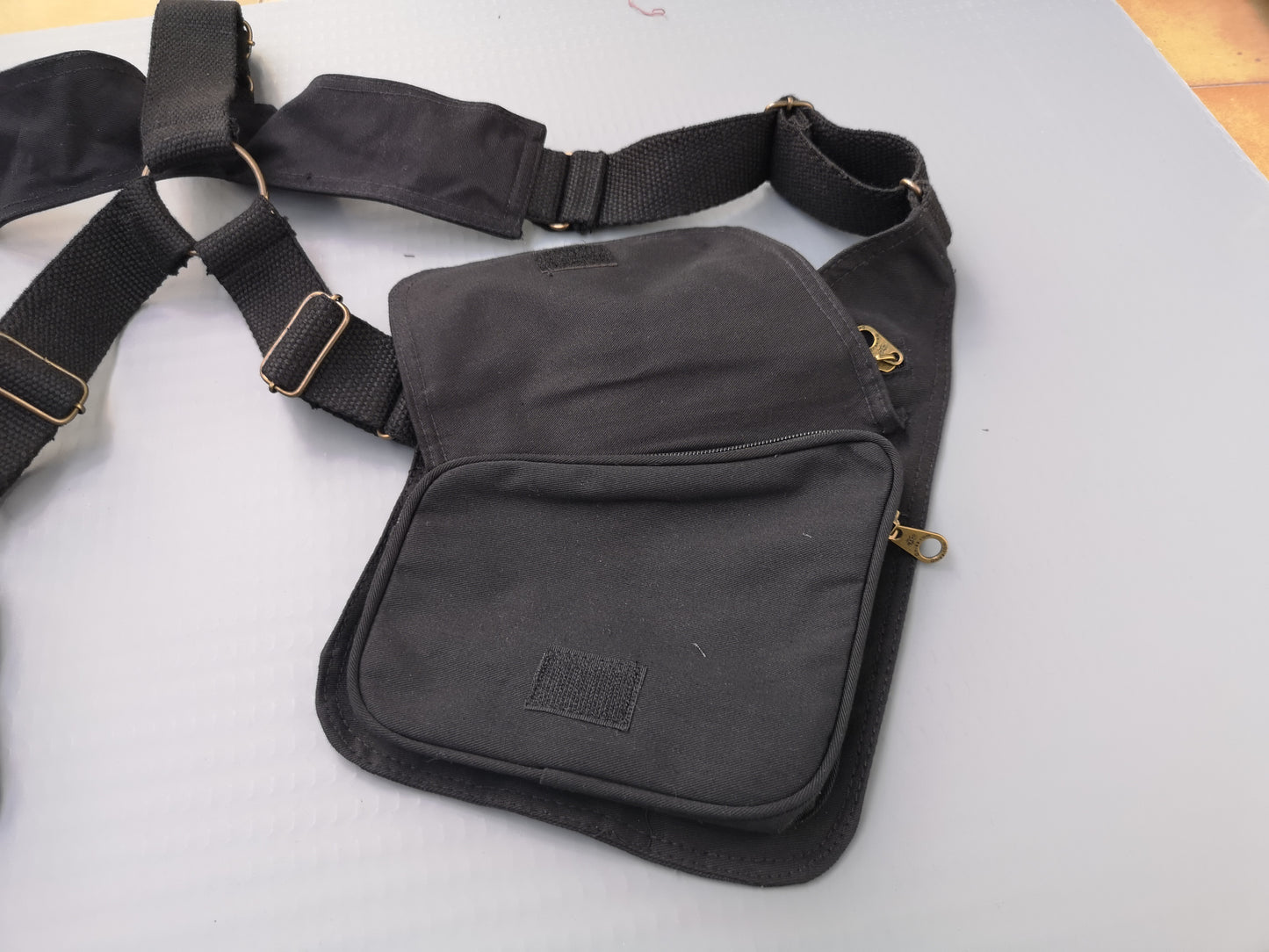 Holster Bag in Black cotton