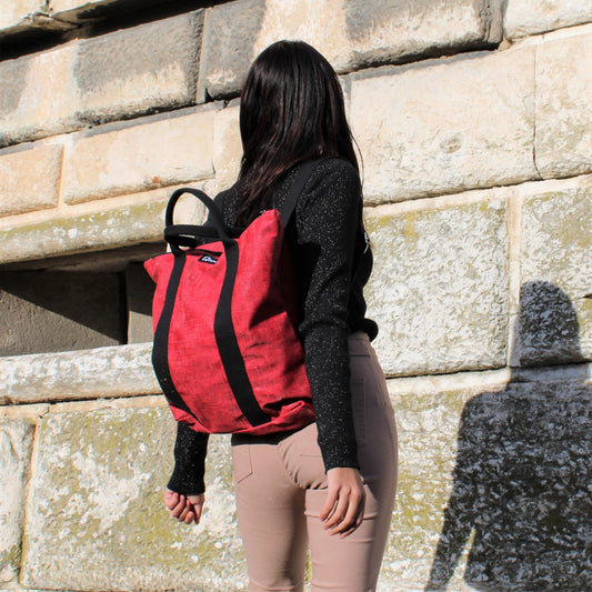 Backpack/Bag mod. "Venus" in Vegan Leather Freedom Red