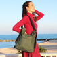 Backpack/Bag mod. Orion in vegan Leather Labyrinth green