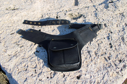 Hip Bag mod Venice in Black Leather