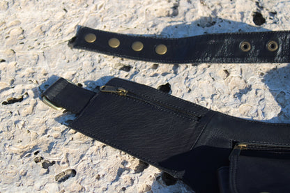 Hip Bag mod Venice in Black Leather