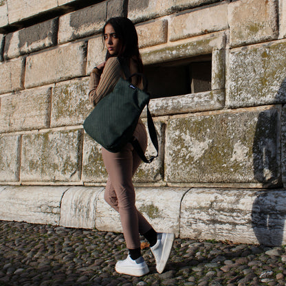 Backpack mod. MOON in Vegan Leather Labyrinth Green