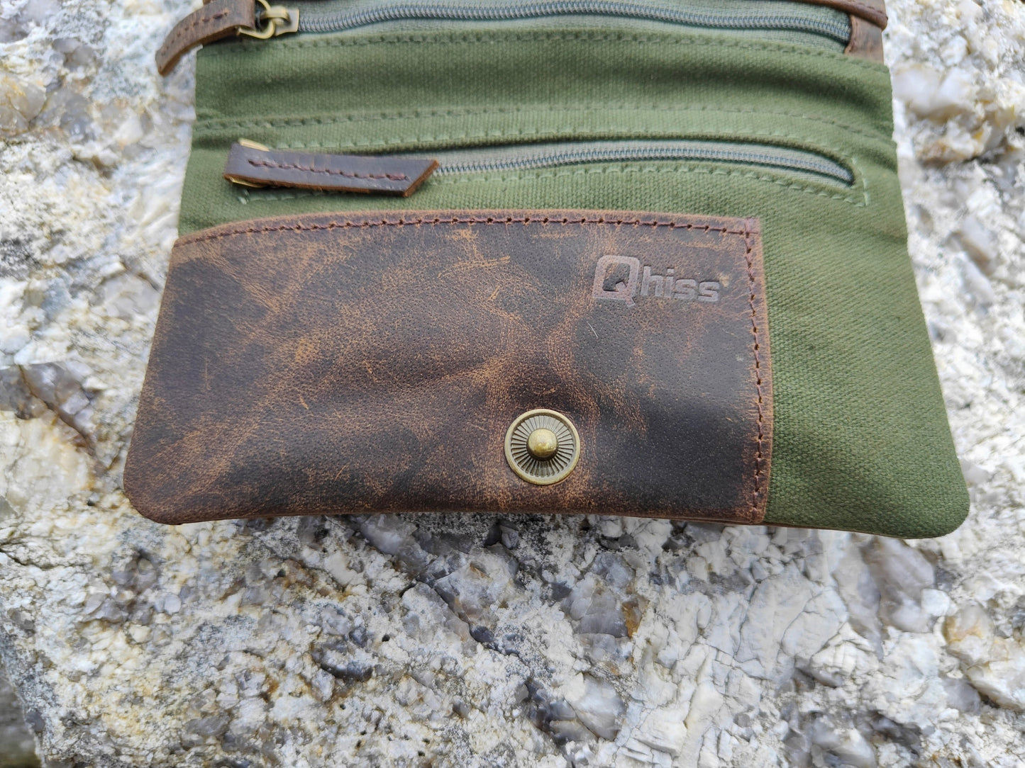 Tobacco Pouch in Leather mod. Berlin Brown/Green