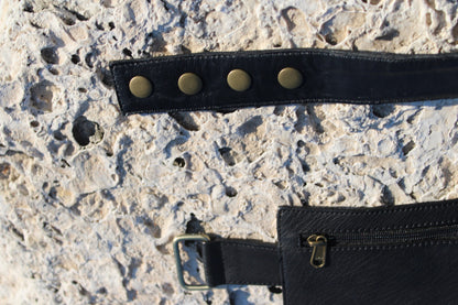 Hip Bag mod Venice in Black Leather