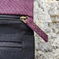 Tobacco Pouch Berlin in Leather purple and black cotton