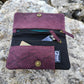 Tobacco Pouch Berlin in Leather purple and black cotton