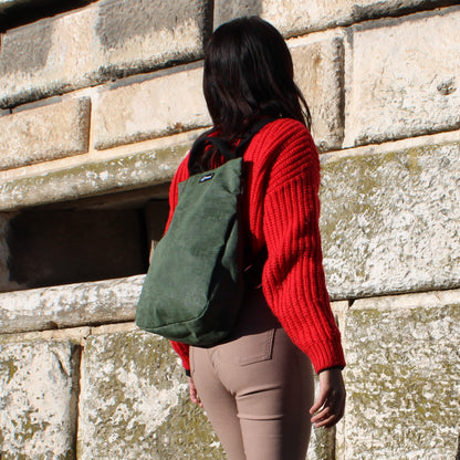Backpack mod. Moon in vegan Leather Freedom Green