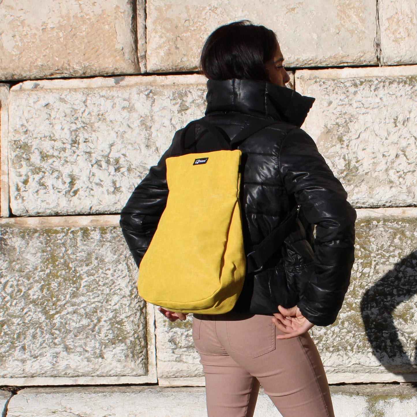 Backpack mod. MOON in Vegan Leather Freedom Yellow